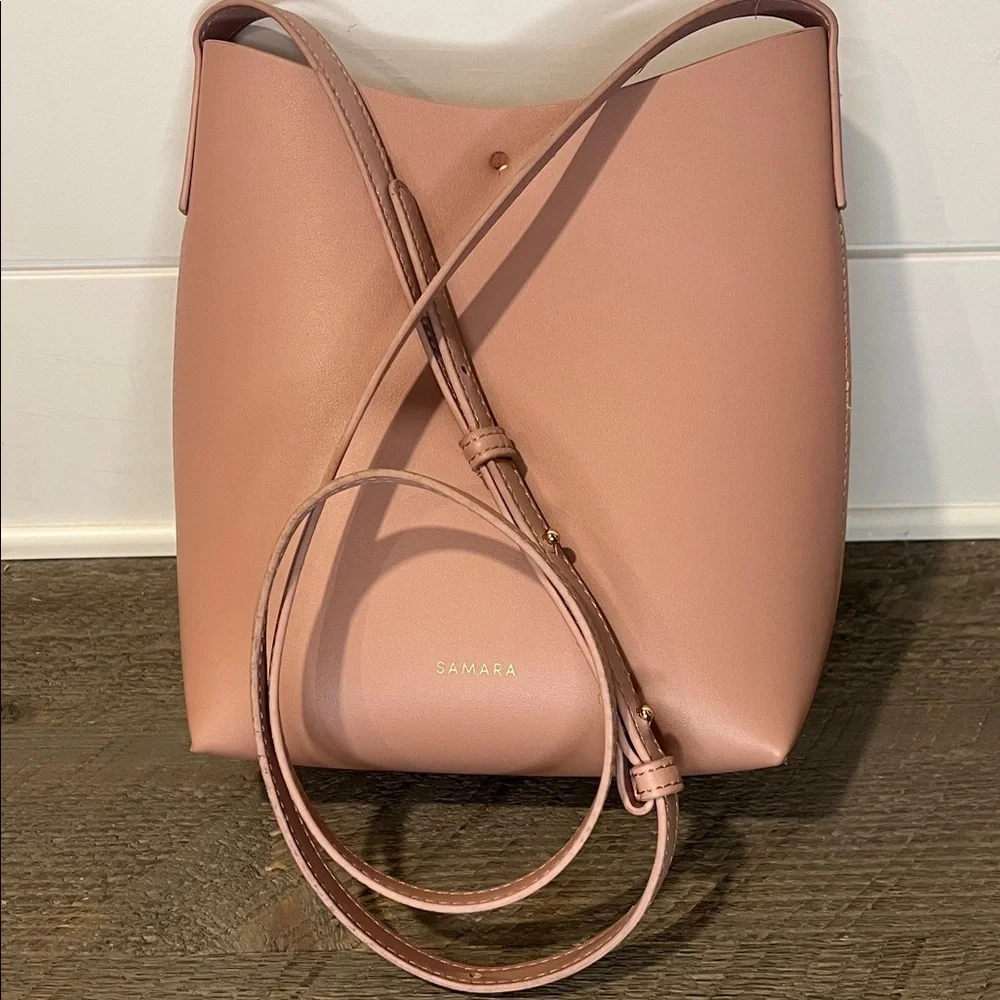 Samara Vegan Leather Peony Pink Shoulder/Crossbody Bag NWOT - Picture 7 of 7
